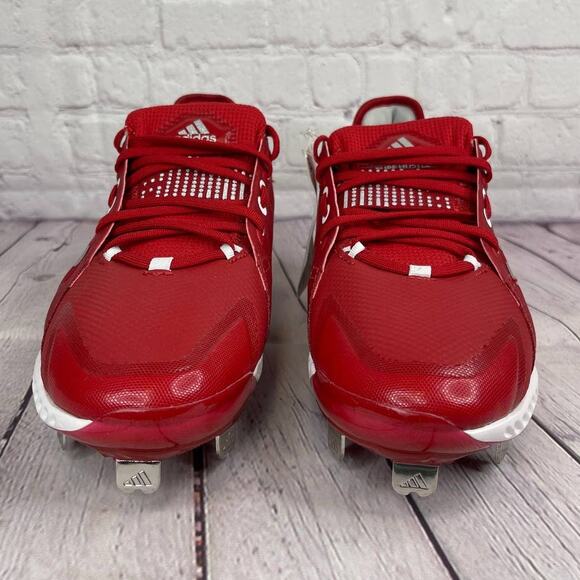 Adidas PureHustle Metal Red Softball Cleats Women's Size 7.5 (FV9039) - Picture 4 of 10